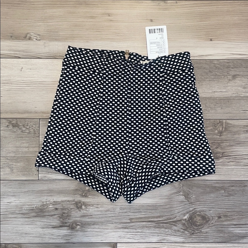 Black and White high waisted polka Dot Women's Hot Shorts from Urban Outfitters